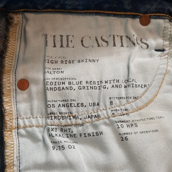 Aritzia "The Castings" high rise skinny jeans - Picture 5 of 10